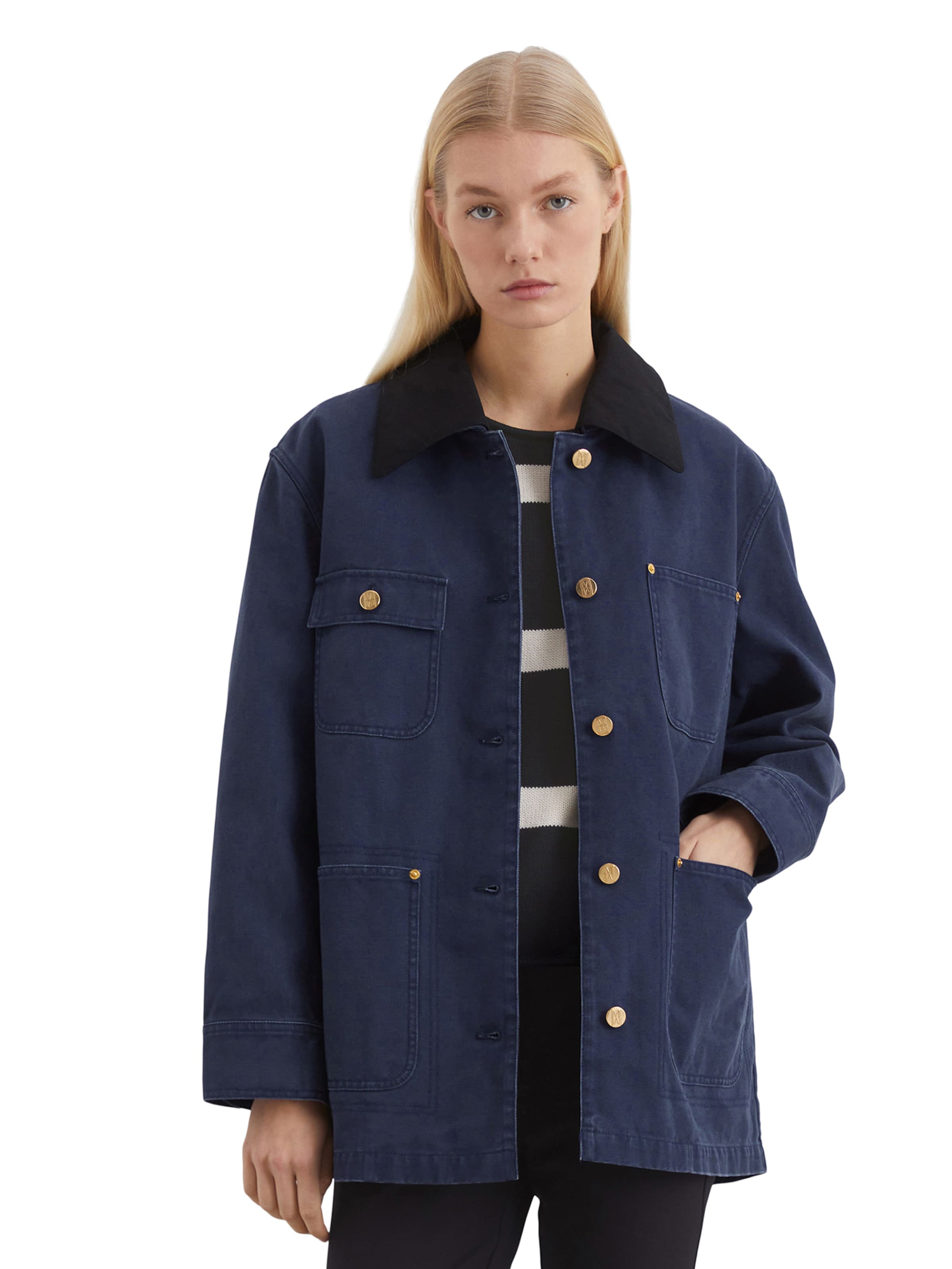 Marc O'Polo Φθινοπωρινό και ανοιξιάτικο μπουφάν σε μπλε: μπροστά