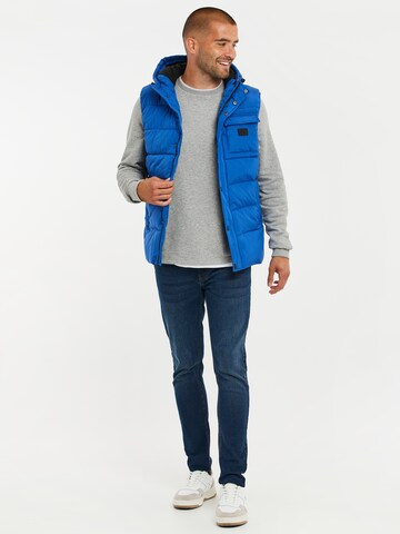 Threadbare Bodywarmer 'Ritcher' in Blauw