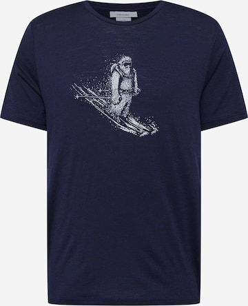 T-Shirt fonctionnel 'Tech Lite II Skiing Yeti' ICEBREAKER en bleu : devant