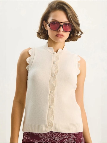 Bianco Lucci Gebreide bodywarmer in Wit