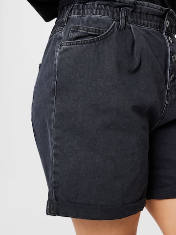 ONLY Carmakoma Regular Bandplooi jeans 'Luba' in Zwart