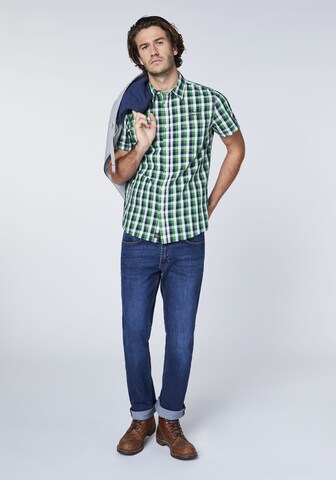 Oklahoma Jeans Regular Fit Hemd in Grün