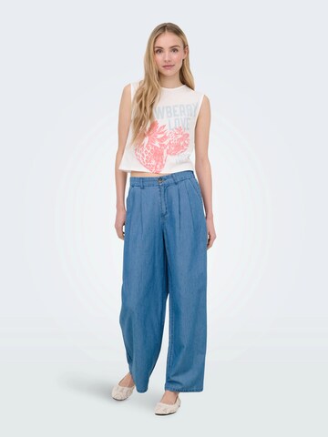 ONLY Wide leg Τζιν πλισέ 'ONLBEA' σε μπλε