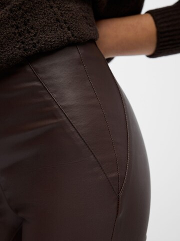 Skinny Leggings 'OBJBelle' di OBJECT in marrone