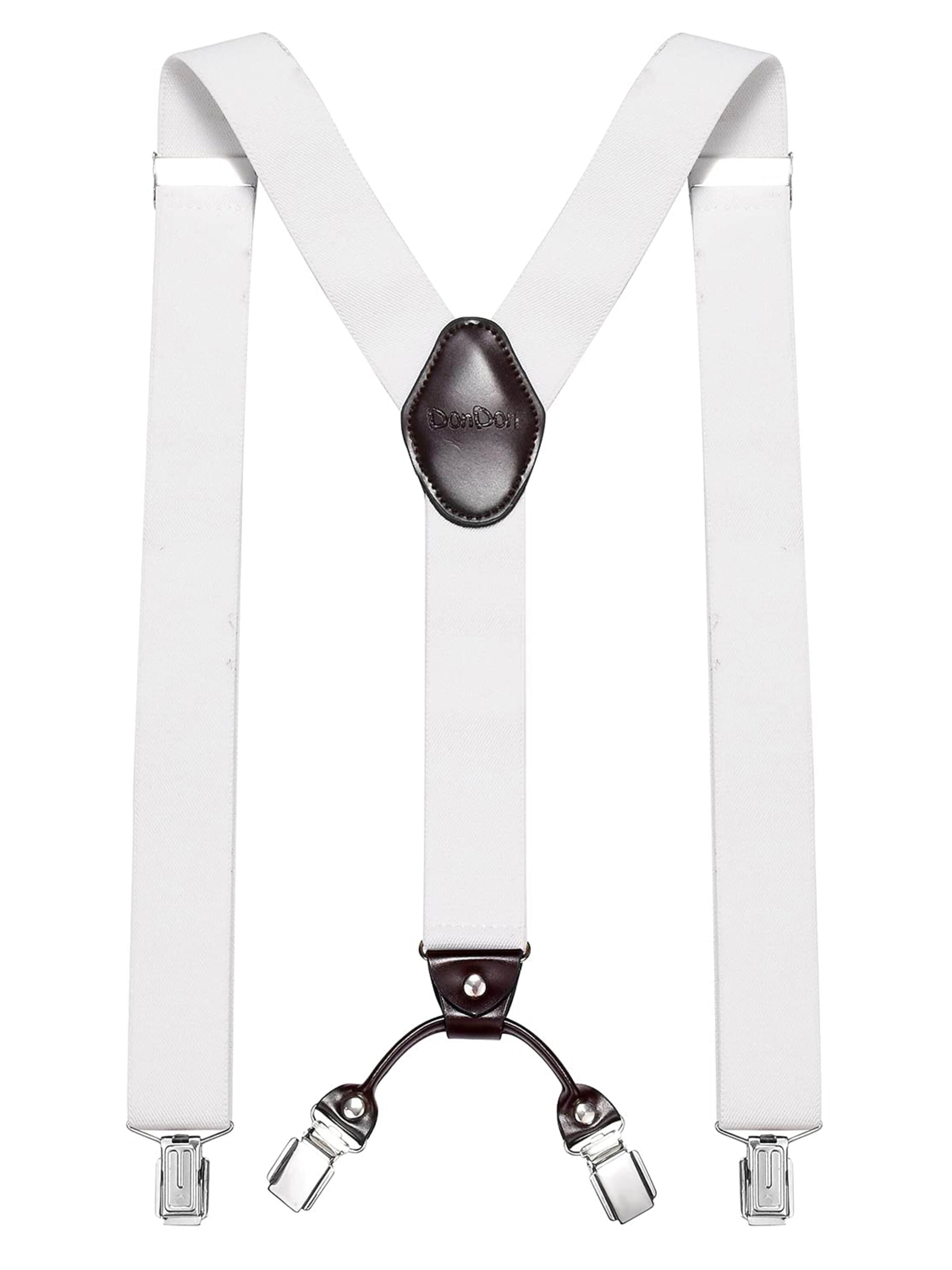 DonDon Suspenders in XS-XL in White, Item view