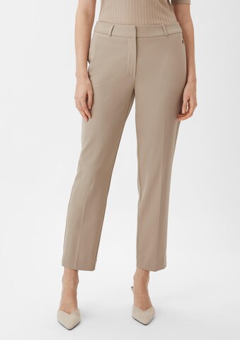 COMMA Regular Broek in Beige: voorkant