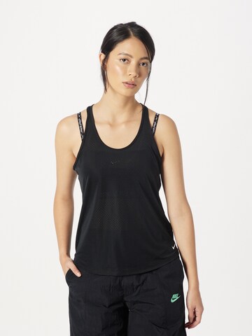 NIKE Sports Top in Black: front