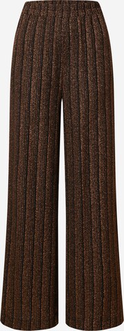 EDITED Wide leg Broek 'Dahlia' in Brons: voorkant