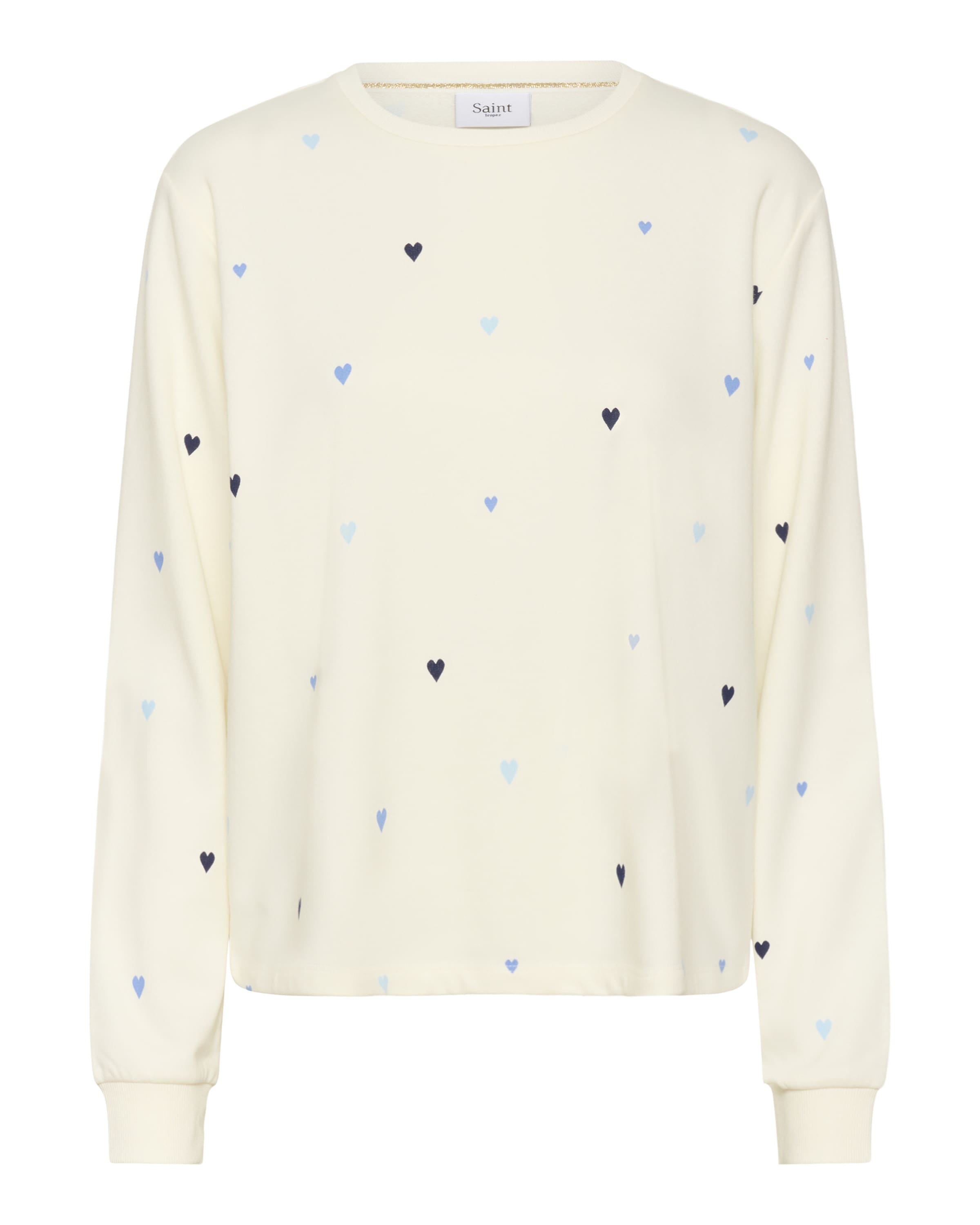 SAINT TROPEZ Sweatshirt 'JohanniSZ' i hvid: forside