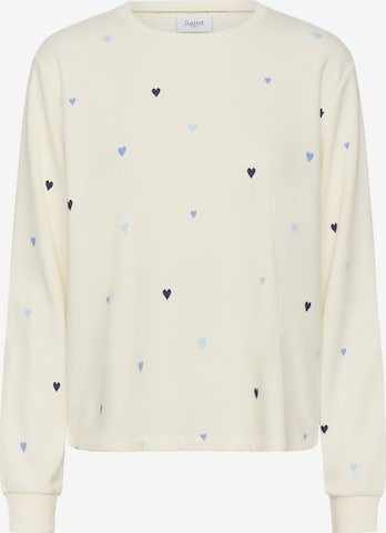 SAINT TROPEZ Sweatshirt 'JohanniSZ' i hvid: forside