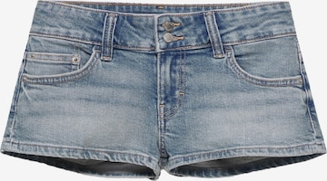 Jeans de la Pull&Bear pe albastru: față