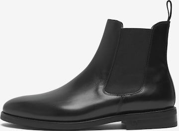 Henry Stevens Chelsea boots 'Marshall' in Zwart: voorkant