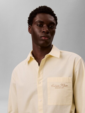 Calvin Klein Jeans Regular Fit Hemd in Gelb