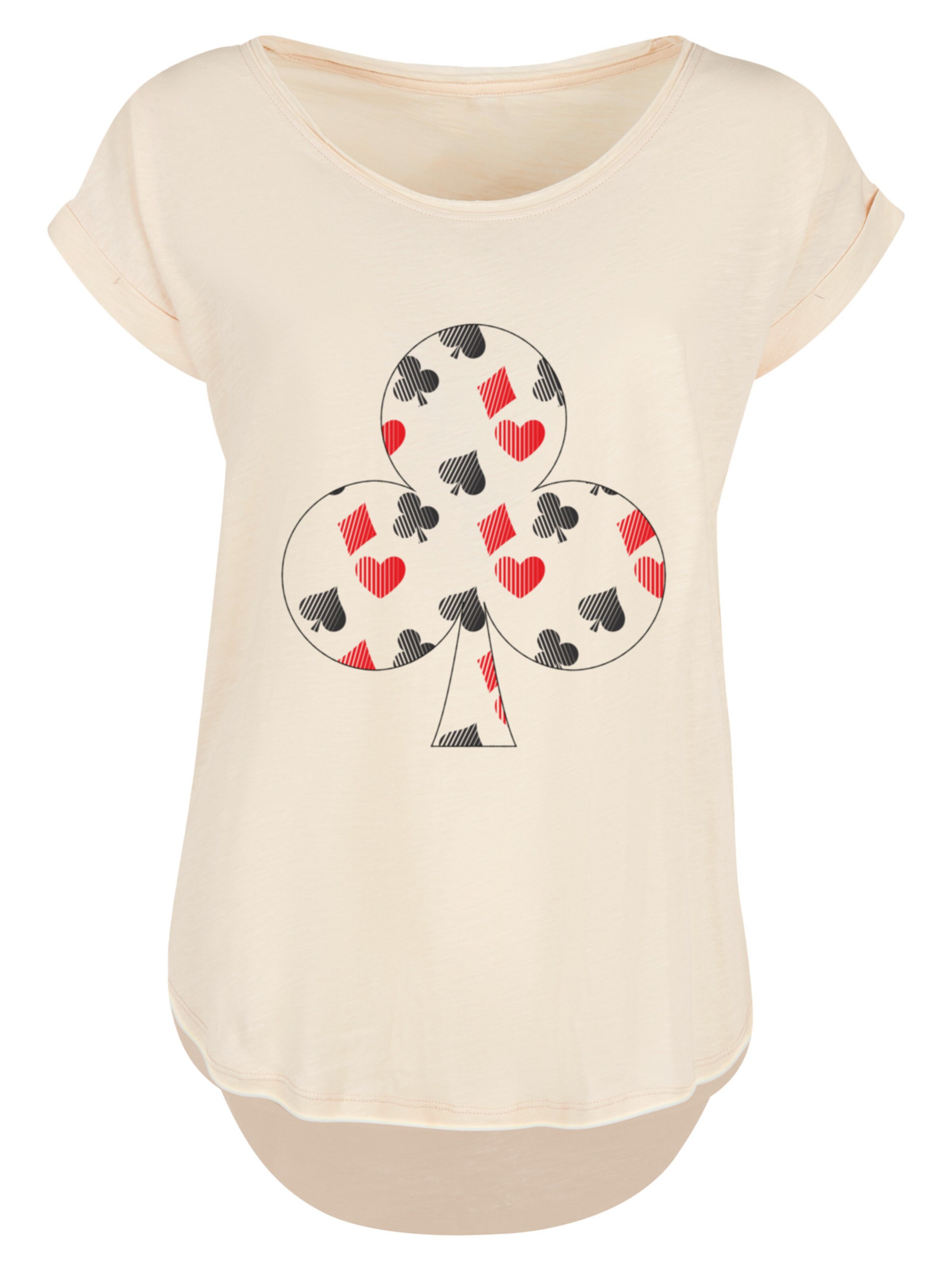 T-shirt 'Kartenspiel' F4NT4STIC en beige : devant