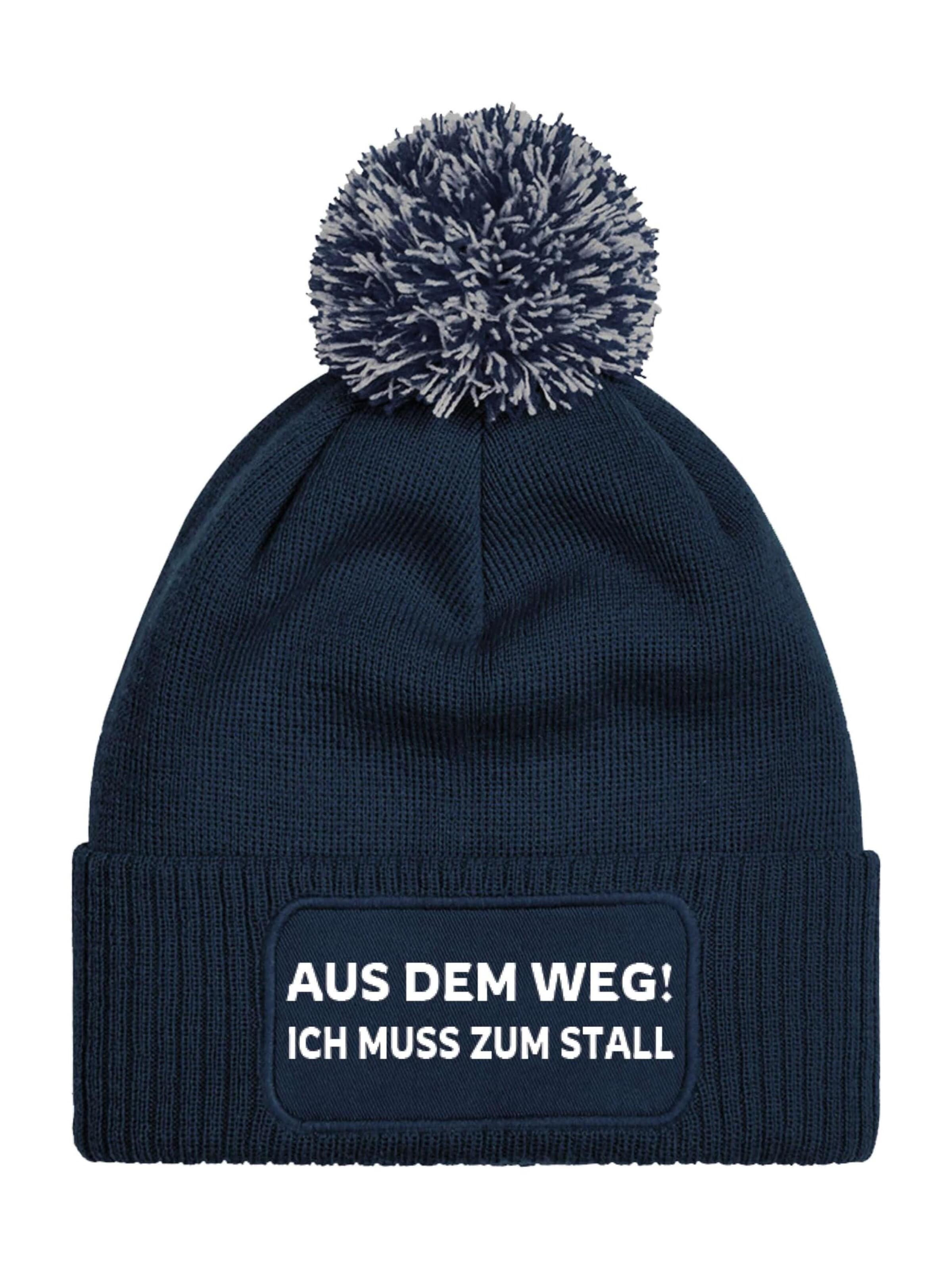 Youth Designz Mütze 'Muss zum Stall'‌‌‌ in Blau: Vorderseite