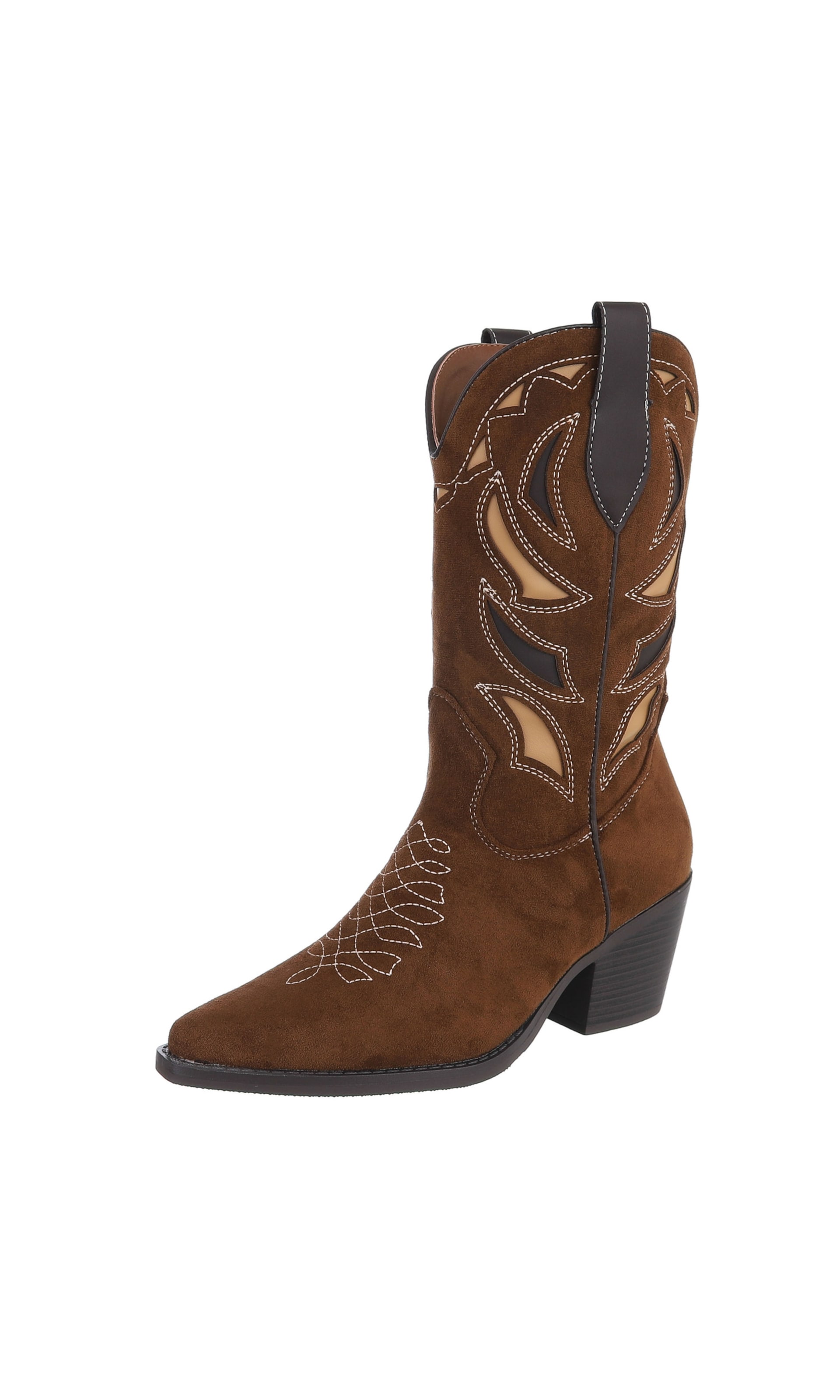 Ital-Design Cowboy Boots in Brown: front