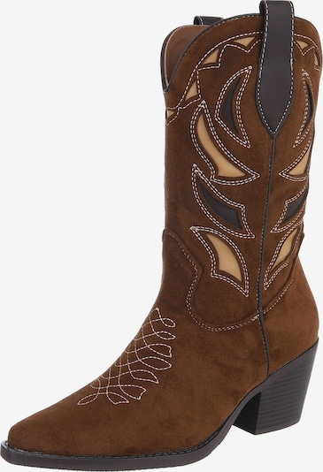 Ital-Design Cowboystiefel in beige / braun, Produktansicht