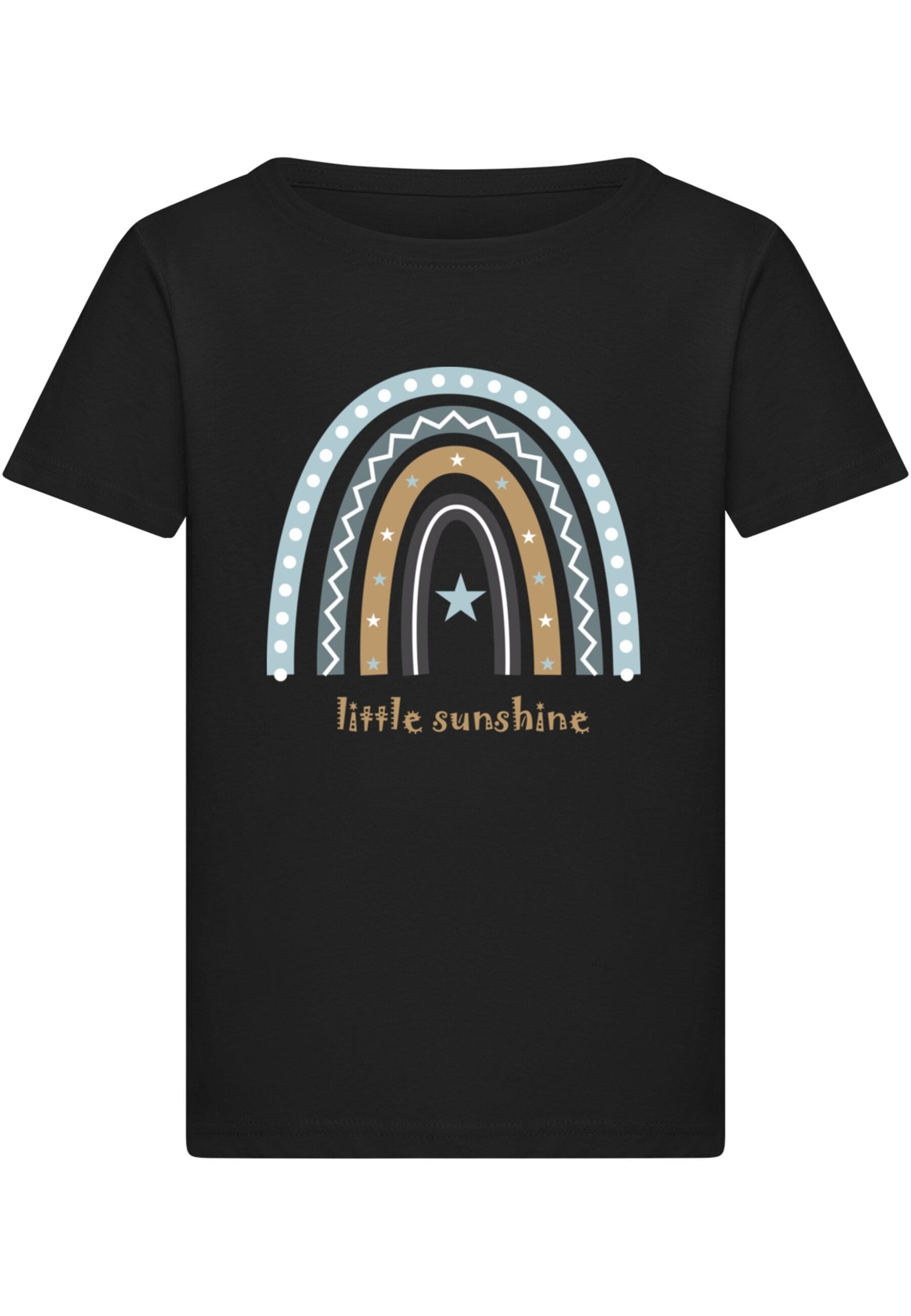 Maglietta 'Rainbow Sunshine' di Merchcode in nero: frontale