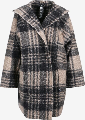 Manteau mi-saison 'Check Love' FREAKY NATION en marron : devant