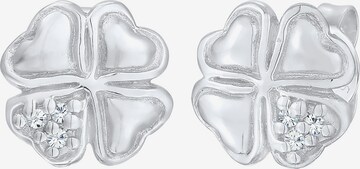 Elli DIAMONDS Earrings 'Kleeblatt' in Silver: front