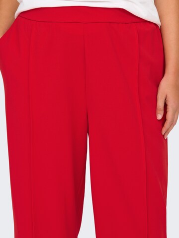 ONLY Carmakoma Wide leg Pants 'CARSANIA LAURA' in Red