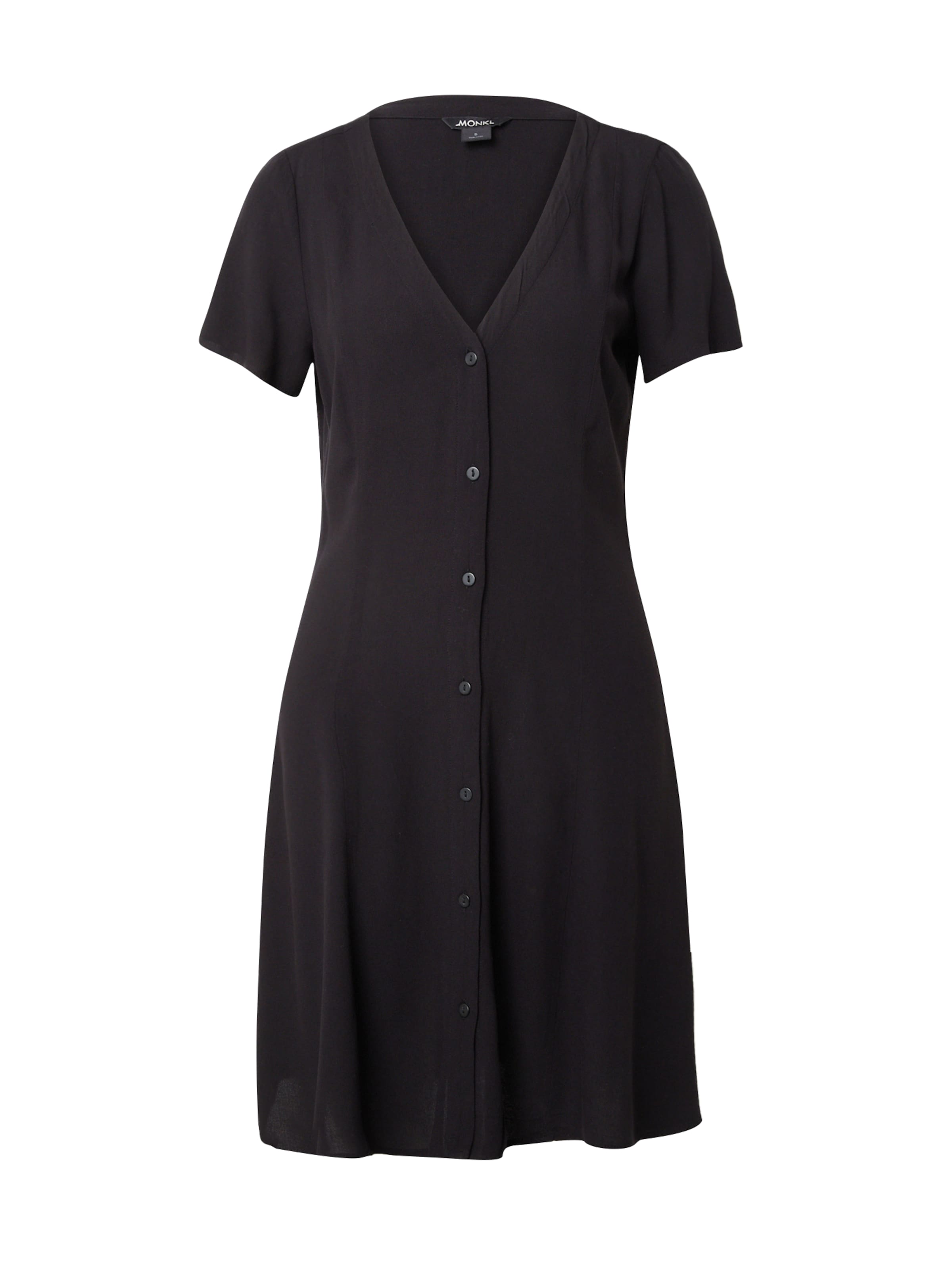 Monki Sukienka koszulowa w kolorze czarny: przód