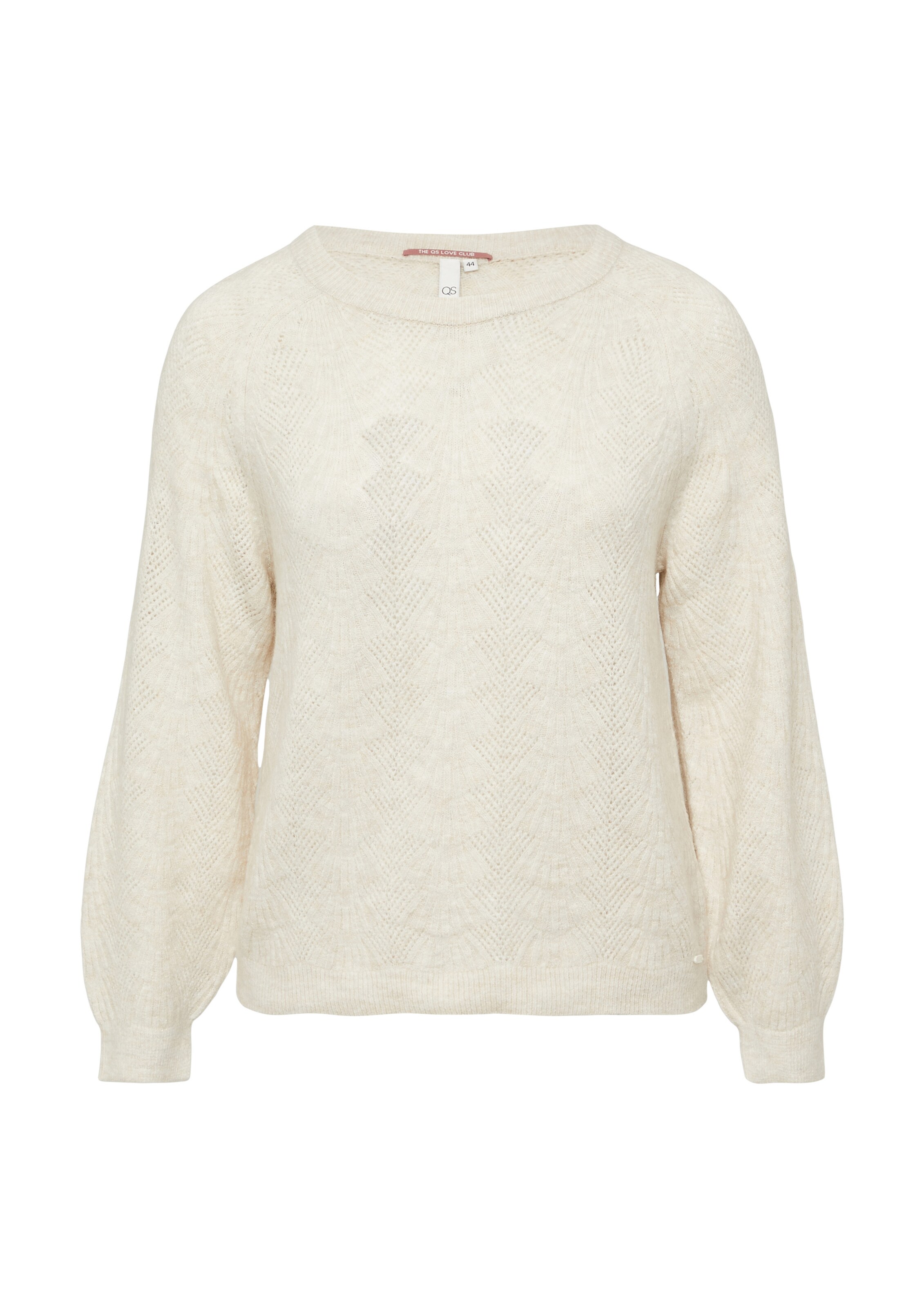 Pull-over QS en beige : devant