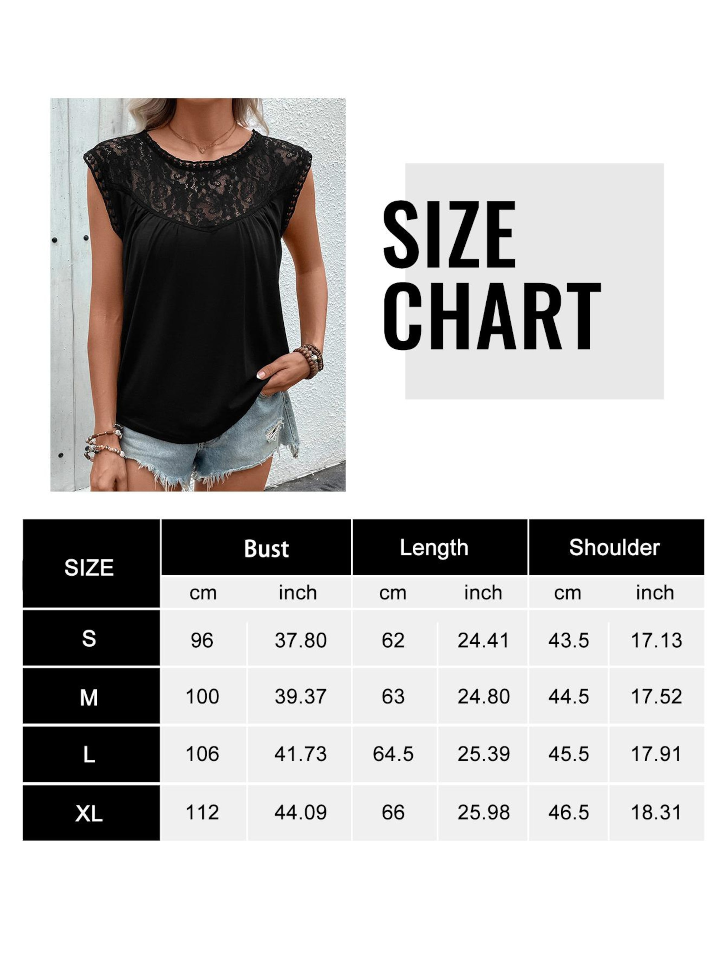 MEETWEE Body 'Elegant lace' in Zwart