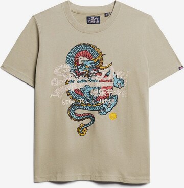 T-shirt 'Tokyo' Superdry en beige : devant