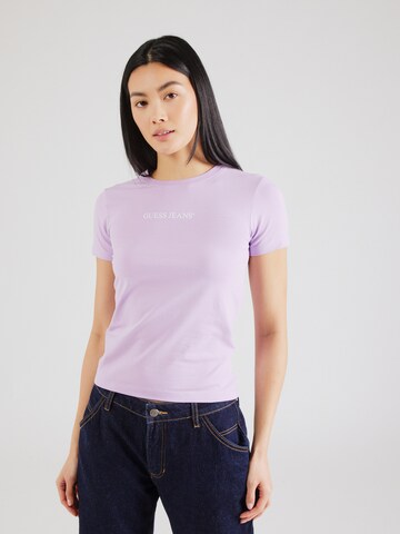 GUESS JEANS - Camiseta en lila: frente