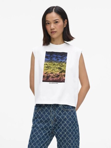 KARL LAGERFELD JEANS Top - Biela: predná strana