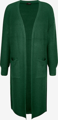 MIAMODA Knit Cardigan in Green: front