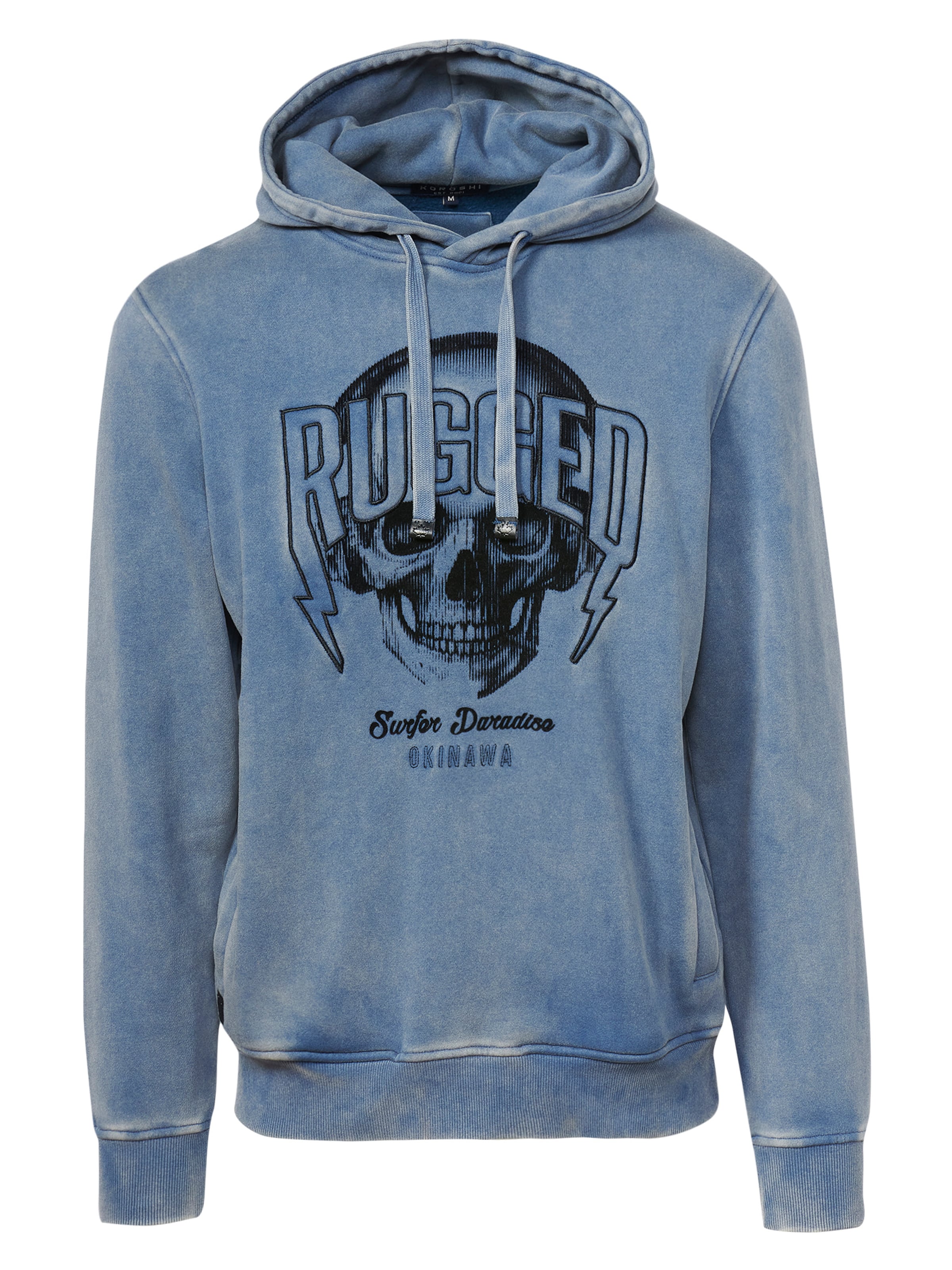 KOROSHI Sweat-shirt en bleu / noir, Vue avec produit