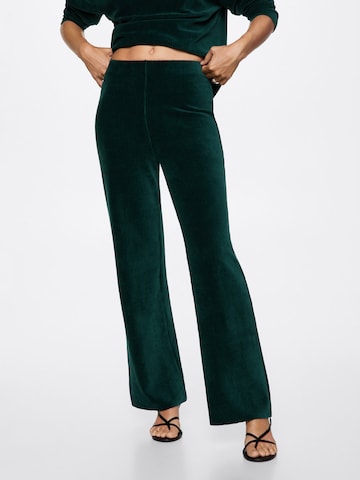 MANGO Flared Broek 'PANA' in Groen: voorkant