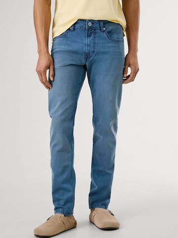 Coupe slim Jean 'Standley' Pepe Jeans en bleu : devant