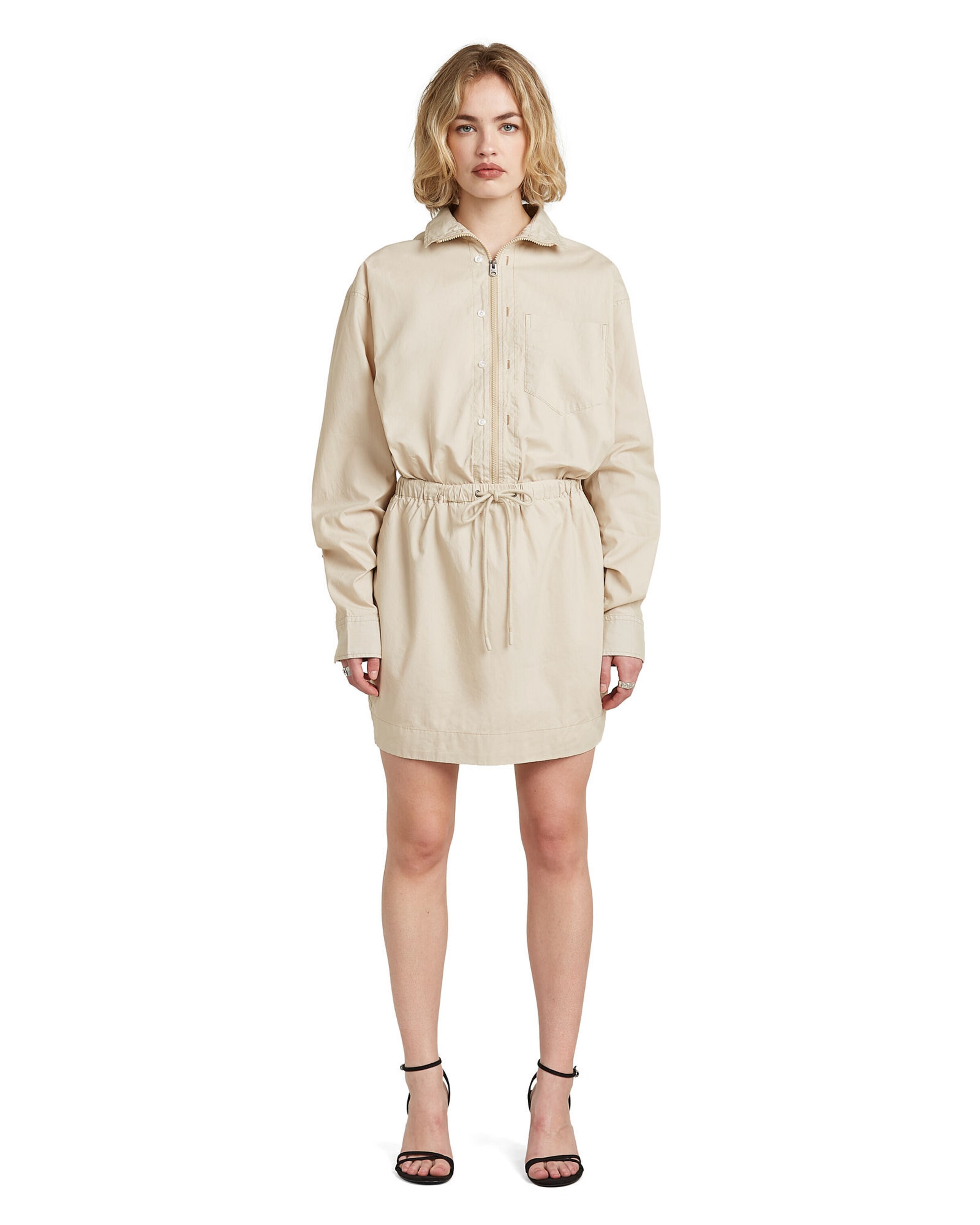 Robe 'Utility Dress Long Sleeve' G-STAR en beige