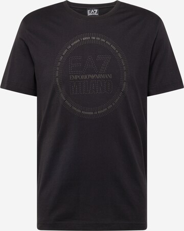 T-Shirt EA7 Emporio Armani en noir : devant