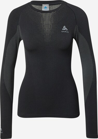 Tricou funcțional ODLO pe gri argintiu / negru, Vizualizare produs