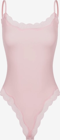 cfab Body 'Bodysuit String mit Lace' i rosa: framsida