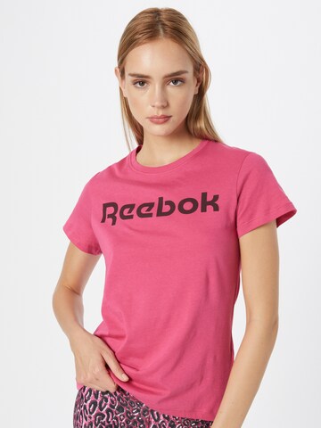 rožinė Reebok Sportiniai marškinėliai: priekis