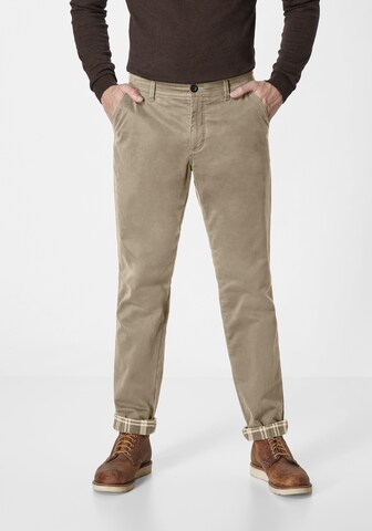 REDPOINT Slim fit Chino Pants in Beige: front