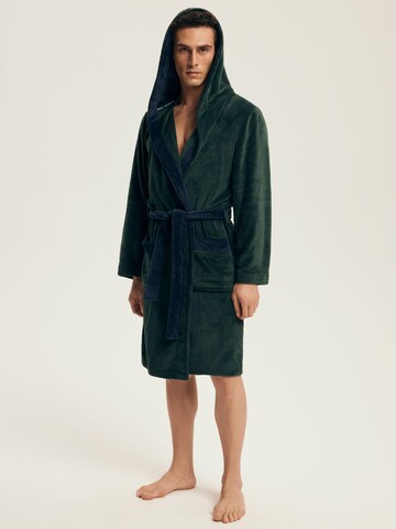 Henderson Short Bathrobe 'Natch' in Green