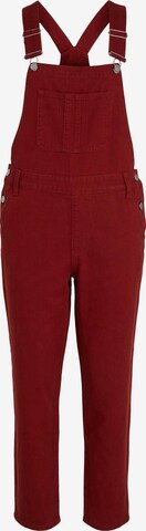 VILA Regular Jean Overalls 'KATTY' in Red: front