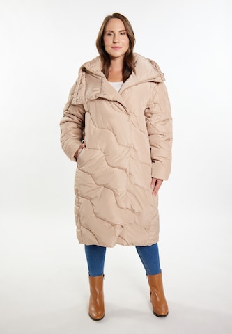 Manteau d’hiver Usha en beige : devant