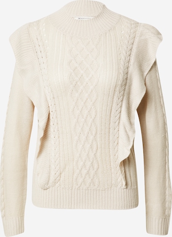 TOM TAILOR DENIM Sweater in Beige: front