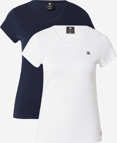 G-Star RAW T-shirt 'Eyben' en bleu marine / blanc, Vue avec produit