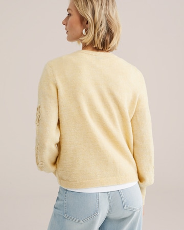 WE Fashion Gebreid vest in Geel
