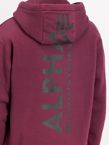 ALPHA INDUSTRIES - Pullover 'Backprint' em vermelho