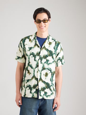 Kronstadt Regular fit Button Up Shirt 'KSBailey' in Green: front