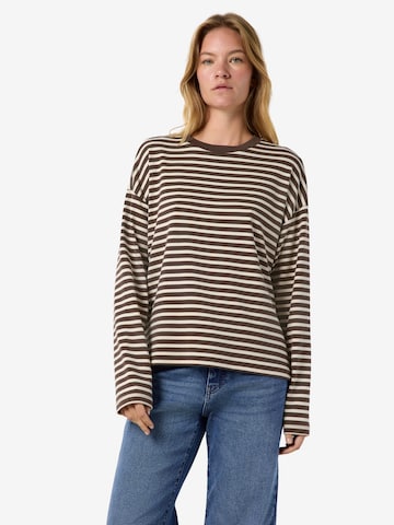Noisy may Shirt 'NMMOCCA' in Brown: front